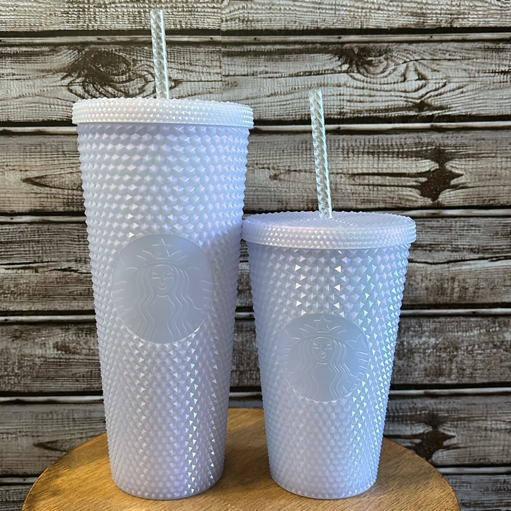 Starbucks Iridescent Lilac Stud Tumbler Cup Set (2 total)